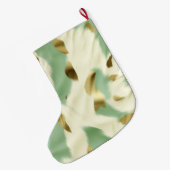 Grande Chaussette De Noël Mint Green Cream Gold Cowhide (Dos (Accrochage))