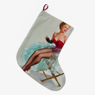 Grande Chaussette De Noël Miss Sylvania Pin-Up Girl