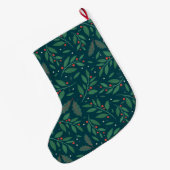 Grande Chaussette De Noël Mistletoe & Holly Christmas Stocking (Dos (Accrochage))
