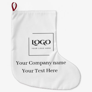 Grande Chaussette De Noël Modèle de logo personnalisé élégant