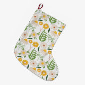 Grande Chaussette De Noël Modèle floral (Devant (Accrochage))