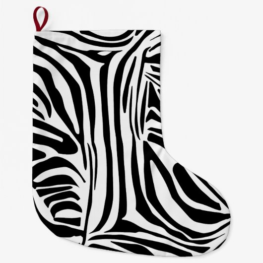 Grande Chaussette De Noël Modèle Zèbre (Devant)