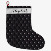 Grande Chaussette De Noël Moderne Tufted personnalisable (Devant)