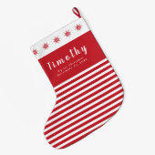 Grande Chaussette De Noël Mon 1er Noël Nom personnalisé Date (Dos (Accrochage))