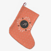 Grande Chaussette De Noël Monogramme équestre Lucky Horseshoe Motif (Devant (Accrochage))