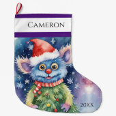 Grande Chaussette De Noël Monster mignon (Devant)