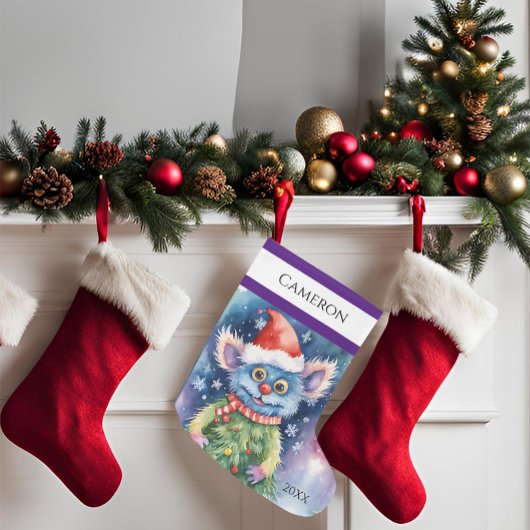 Grande Chaussette De Noël Monster mignon