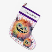 Grande Chaussette De Noël Monster mignon Furry (Devant (Accrochage))