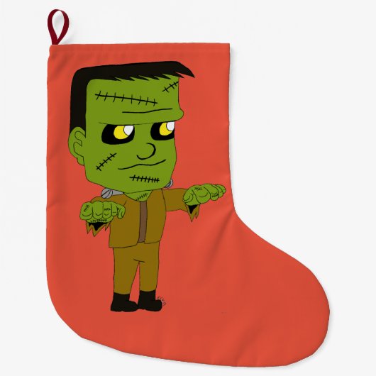 Grande Chaussette De Noël monstre chibi (Devant)