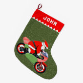 Grande Chaussette De Noël Motard (Devant (Accrochage))