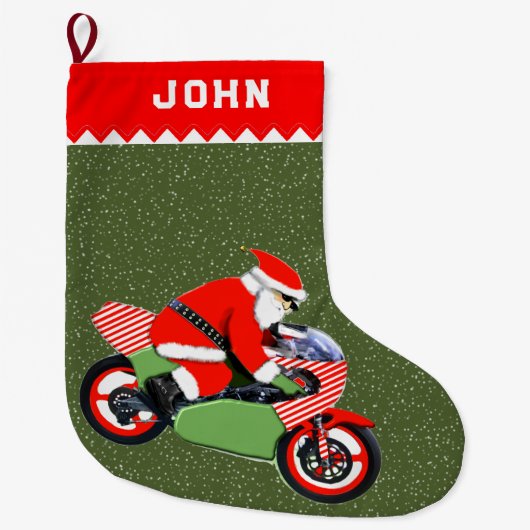 Grande Chaussette De Noël Motard (Devant)
