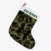 Grande Chaussette De Noël Motif Camo (Devant (Accrochage))