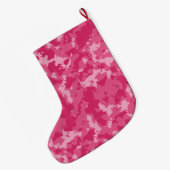 Grande Chaussette De Noël Motif Camo rose (Dos (Accrochage))