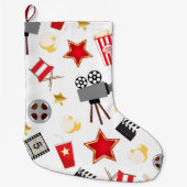 Grande Chaussette De Noël Motif d'amant de film (Devant)