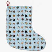 Grande Chaussette De Noël Motif de Noël du chat (Devant)