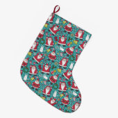 Grande Chaussette De Noël Motif de Noël mignon (Devant (Accrochage))