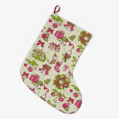 Grande Chaussette De Noël Motif de Noël mignon (Devant (Accrochage))