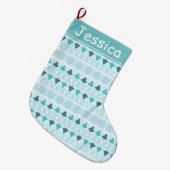 Grande Chaussette De Noël Motif d'hiver (Devant (Accrochage))