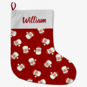 Grande Chaussette De Noël Motif en chef père Noël (Devant)