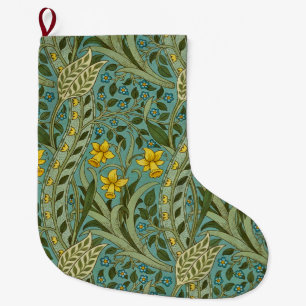 Grande Chaussette De Noël Motif floral classique Narcisse de William Morris