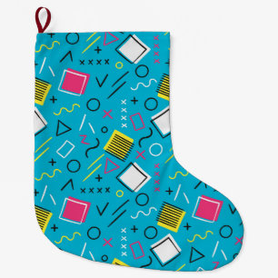 Grande Chaussette De Noël Motif géométrique 4