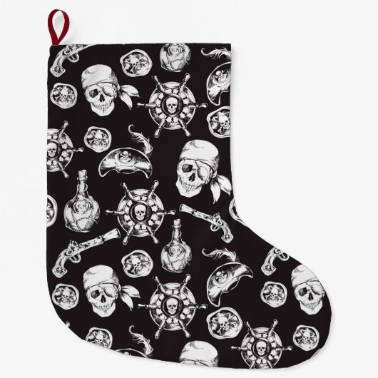 Grande Chaussette De Noël Motif pirate (Devant)