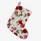 Grande Chaussette De Noël Motif rose (Devant (Accrochage))