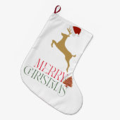 Grande Chaussette De Noël Motif scandinave de Noël chic (Devant (Accrochage))