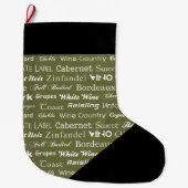 GRANDE CHAUSSETTE DE NOËL MOTS DE VIN (Devant)
