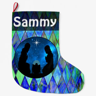 Grande Chaussette De Noël Nativité