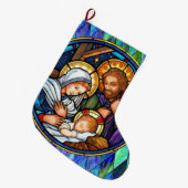 Grande Chaussette De Noël Nativité (Devant (Accrochage))