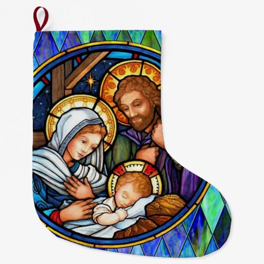 Grande Chaussette De Noël Nativité (Devant)