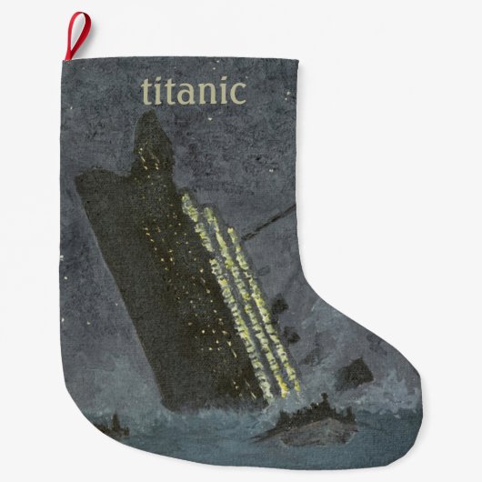 Grande Chaussette De Noël naufrage du naufrage de Titanic (Devant)