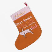 Grande Chaussette De Noël Naughty Chat Noël (Dos (Accrochage))