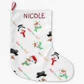 Grande Chaussette De Noël Neige (Devant)