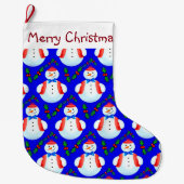 Grande Chaussette De Noël Neige (Devant)