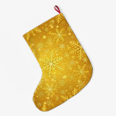 Grande Chaussette De Noël Neige dorée (Dos (Accrochage))