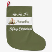 Grande Chaussette De Noël Neutral Nordic Style Christmas Stocking (Devant)