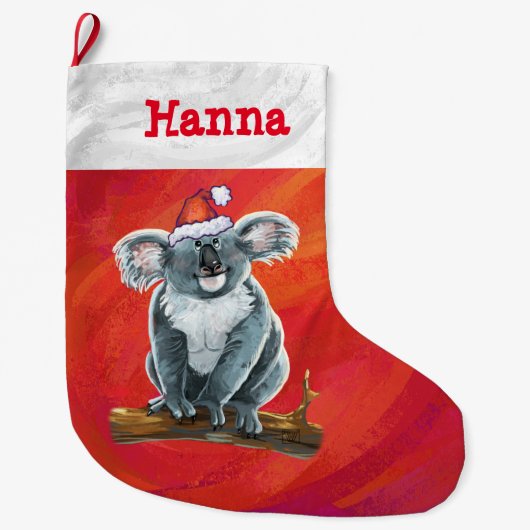 Grande Chaussette De Noël Noël à Koala Bear (Devant)