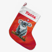 Grande Chaussette De Noël Noël à Koala Bear (Devant (Accrochage))