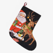 Grande Chaussette De Noël Noël avec Père Noël - Fêtes (Devant (Accrochage))