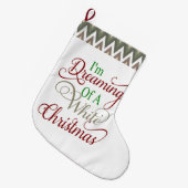 Grande Chaussette De Noël Noël blanc Stocker (Devant (Accrochage))