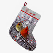 Grande Chaussette De Noël Noël cardinal (Devant (Accrochage))