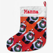 Grande Chaussette De Noël Noël de motif d'ours panda de têtes et de queues (Dos)