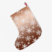 Grande Chaussette De Noël Noël des Flèches blanches d'or (Dos (Accrochage))