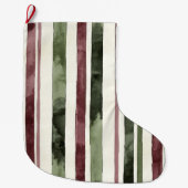 Grande Chaussette De Noël Noël des Grandes Burgunes Vertes (Devant)