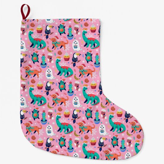 Grande Chaussette De Noël Noël drôle (Devant)