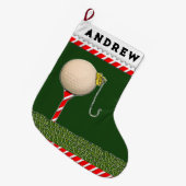 Grande Chaussette De Noël Noël du golf (Devant (Accrochage))