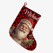 Grande Chaussette De Noël Noël du Père Noël Saint Nicolas (Devant (Accrochage))