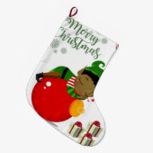 Grande Chaussette De Noël Noël, Elfe (Devant (Accrochage))